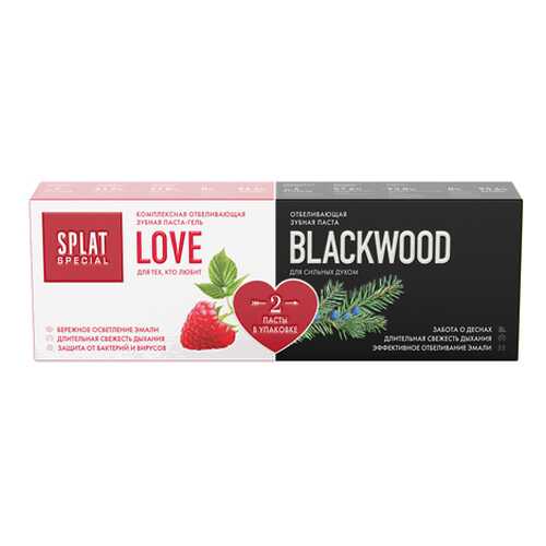 Зубная паста Splat Special набор LOVE/BLACKWOOD 75мл*2 в Оптима