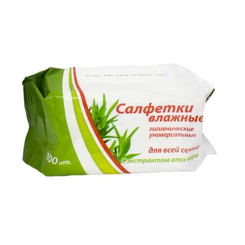 Салфетки влажные с экстрактом алоэ 100шт в Оптима