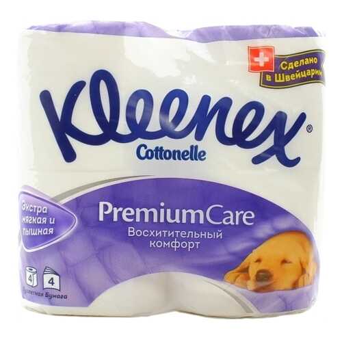 Туалетная бумага Kleenex Премиум Комфорт 4-ех слойная 4 шт. в Оптима