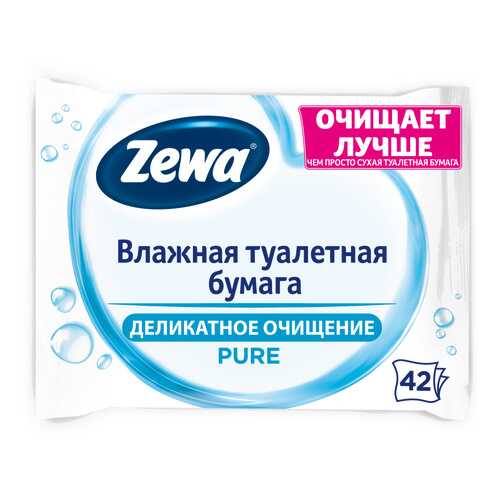 Туалетная бумага Zewa без аромата, влажная, 42 шт. в Оптима