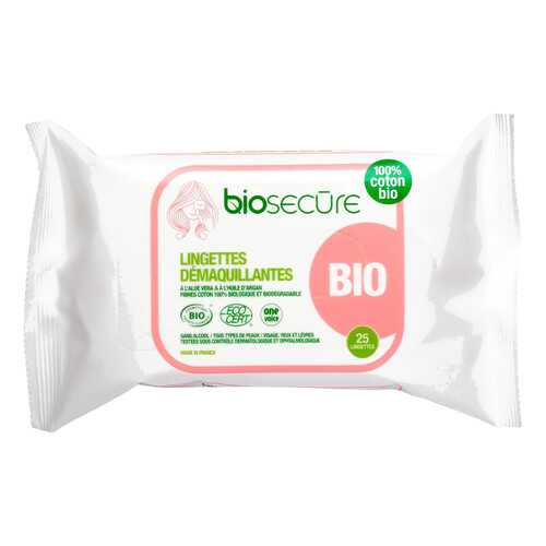 Влажные салфетки Bio Secure для удаления макияжа 25 шт в Оптима