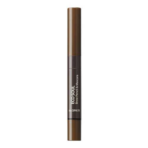 Карандаш для бровей The Saem Eco Soul Brow Pencil & Mascara 02 Natural Brown 2,7 г в Оптима