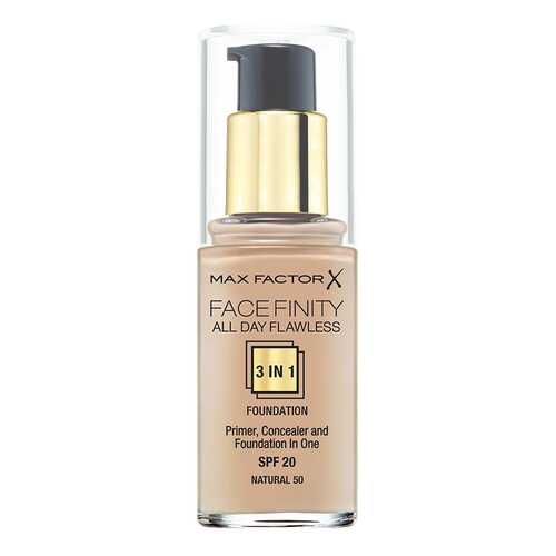Тональный крем Max Factor Face Finity All Day Flawless 3-in-1 тон 50 Natural 30 мл в Оптима