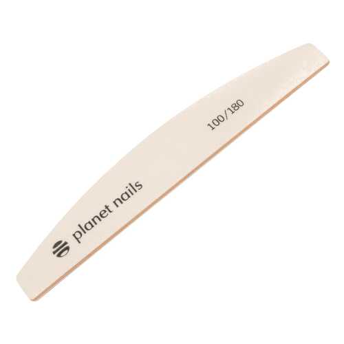 Пилка широкая Planet Nails Mylar, полукруглая, 100/180 Белая в Оптима