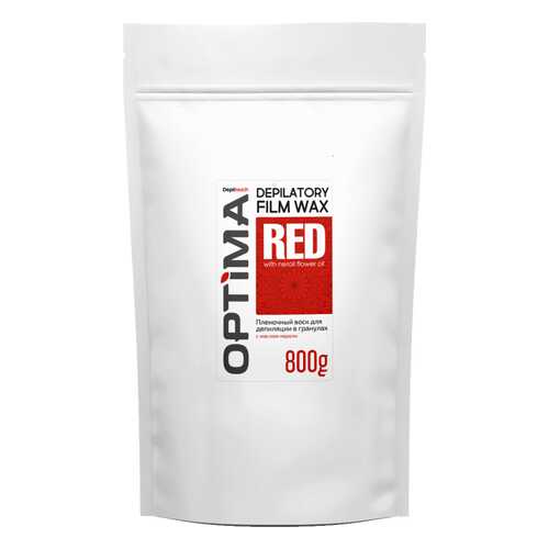 Воск для депиляции пленочный Depiltouch Optima Depilatory Film Wax Red в гранулах 800 гр в Оптима