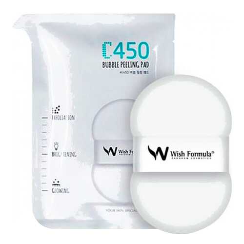 Спонж-пилинг Wish Formula C450 Bubble Peeling Pad (H) с фруктовыми кислотами 30 мл в Оптима