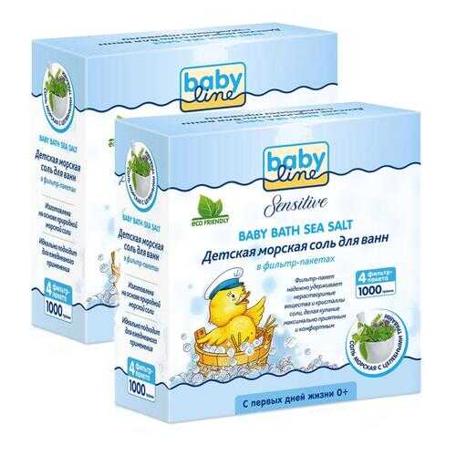 Соль для ванн Babyline детская с целебными травами 4x250г в наборе 2шт в Оптима