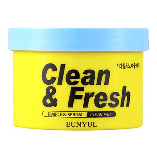 EUNYUL Очищающие диски EUNYUL Clean & Fresh Pimple & Sebum Clear Pad с кислотами, 170 мл, в Оптима
