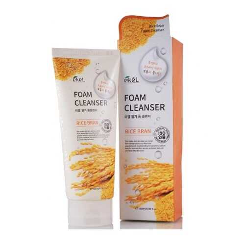 Пена для умывания с рисовыми отрубями Ekel Foam Cleanser Rice Bran 180 мл в Оптима