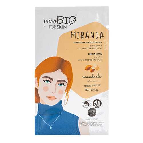 Крем-маска Miranda, миндаль для жирной кожи PuroBio 10 мл в Оптима