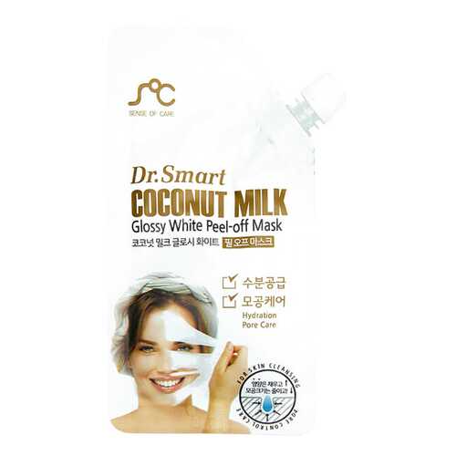 Маска для лица Dr.Smart Coconut Milk Glossy White Peel-Off Mask 25 мл в Оптима