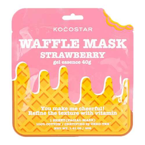 Маска для лица Kocostar Тонизирующая с экстрактом клубники 40 г в Оптима