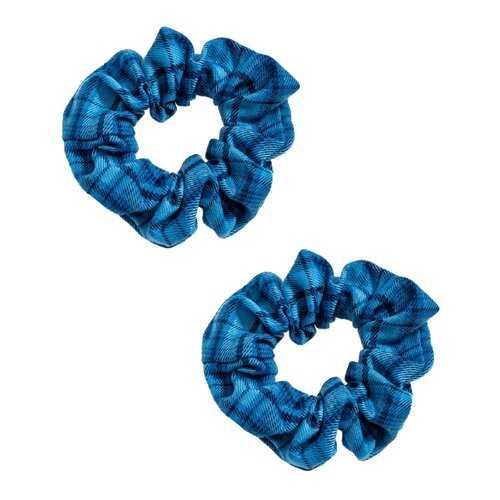 Резинка для волос Verona Solid, клетчатая синяя, 2 шт в Оптима