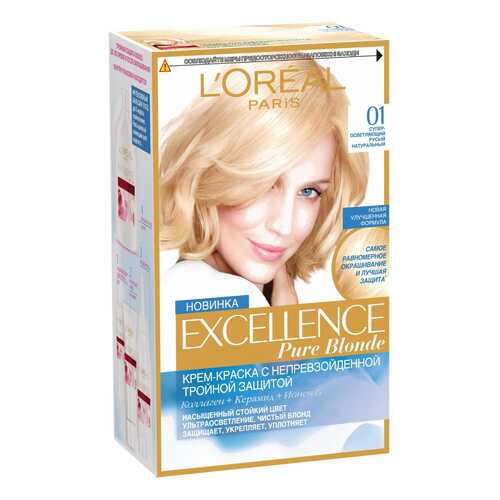 Краска для волос L`Oreal Paris Excellence Суперосветляющий русый натуральный тон 01 в Оптима