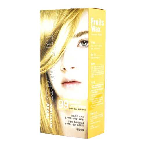 Краска для волос Welcos Fruits Wax Pearl Hair Color 99 Lemon Yellow 60 мл в Оптима