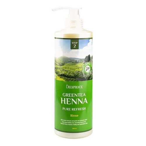 Бальзам для волос Deoproce Greentea Henna Pure Refresh Rinse 1 л в Оптима